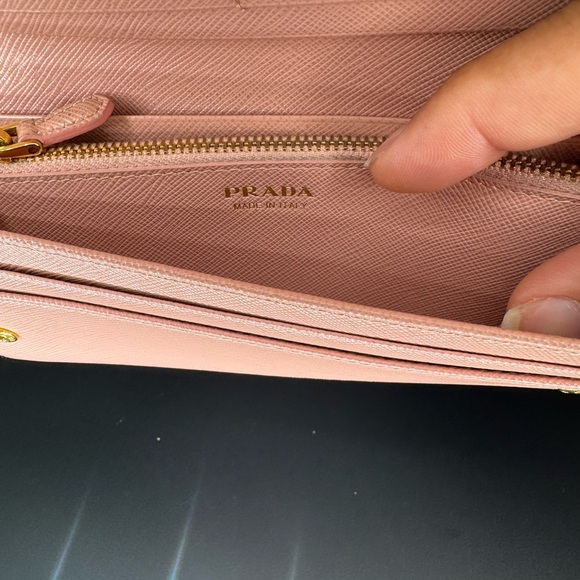 Prada Pink Saffiano Leather Wallet and Card Holder - Picture 6 of 9